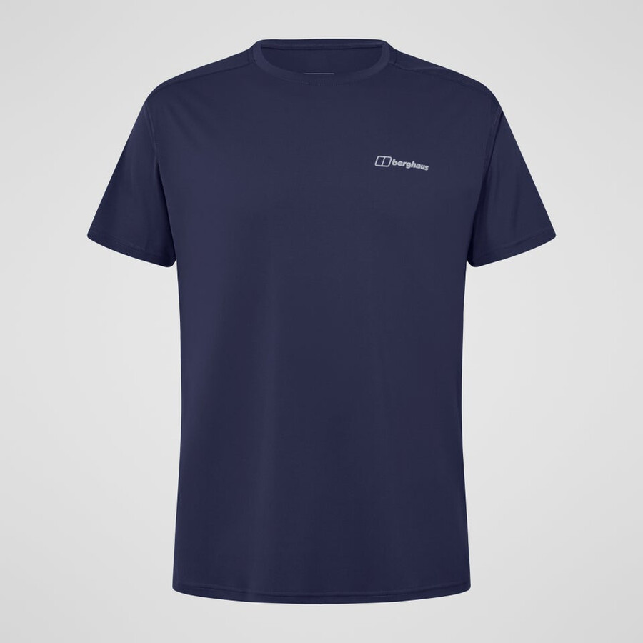 los hombres evedon tech tee - azul oscuro berghaus