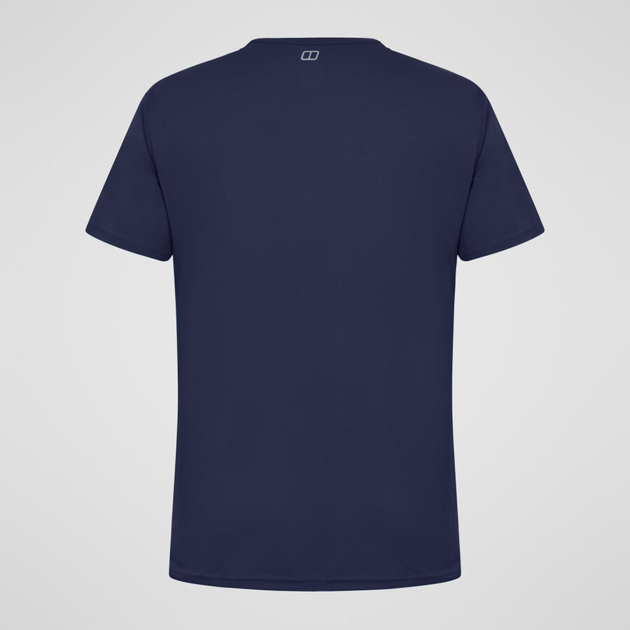 los hombres evedon tech tee - azul oscuro berghaus