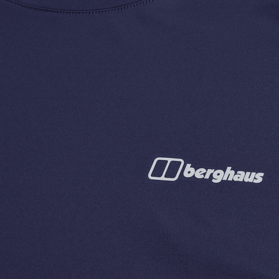 los hombres evedon tech tee - azul oscuro berghaus