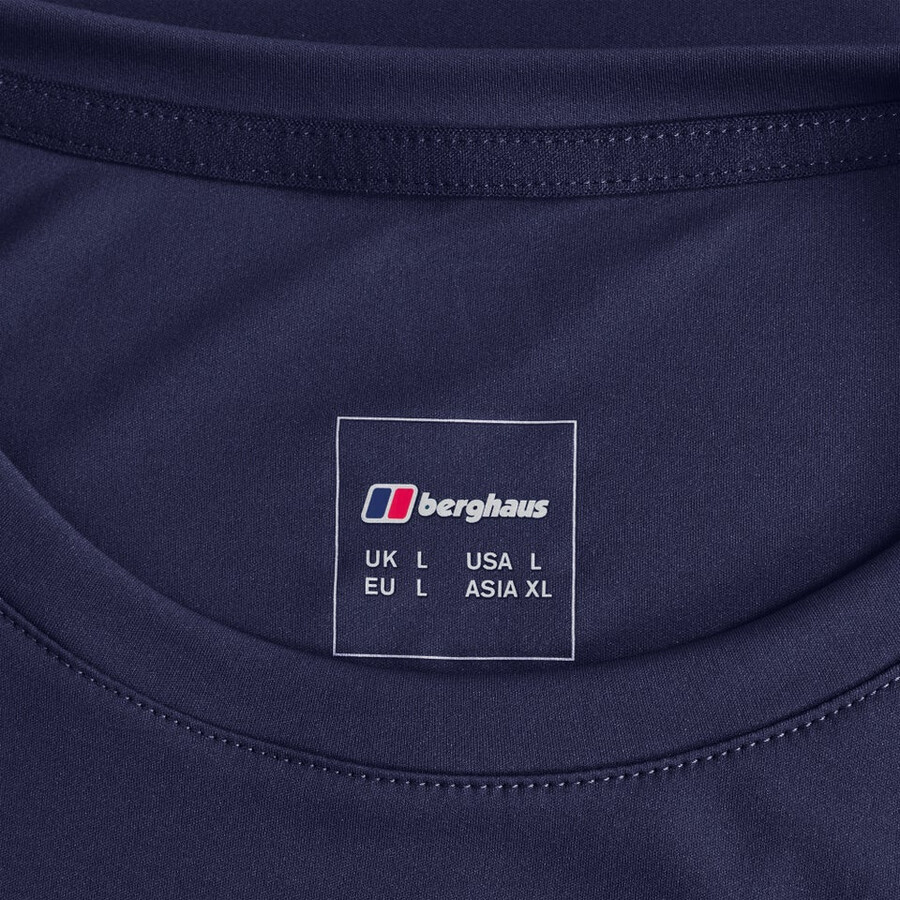 los hombres evedon tech tee - azul oscuro berghaus