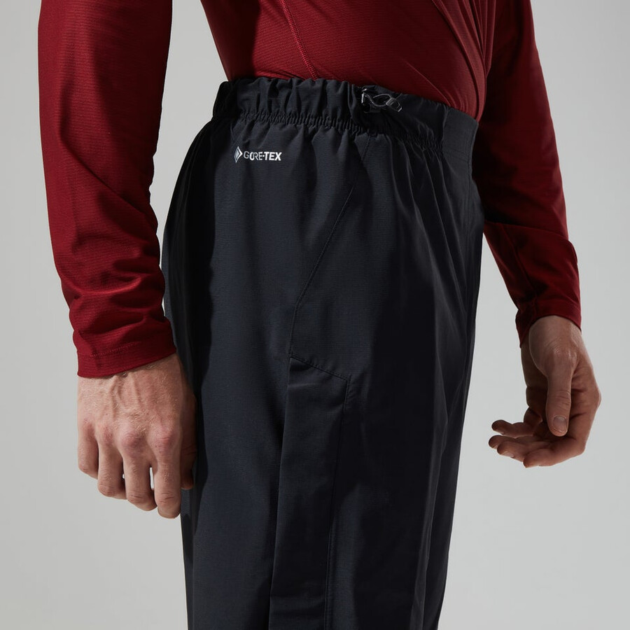 los hombres del escalador de gore-tex pantalones - negro berghaus