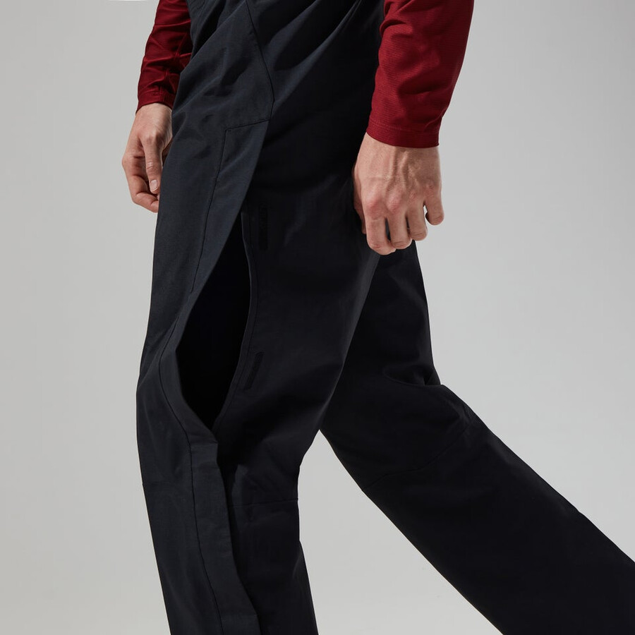 los hombres del escalador de gore-tex pantalones - negro berghaus