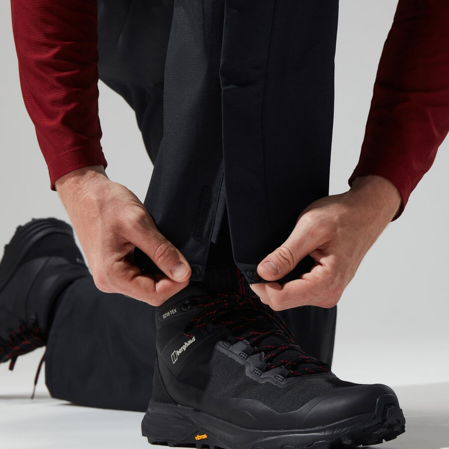 los hombres del escalador de gore-tex pantalones - negro berghaus