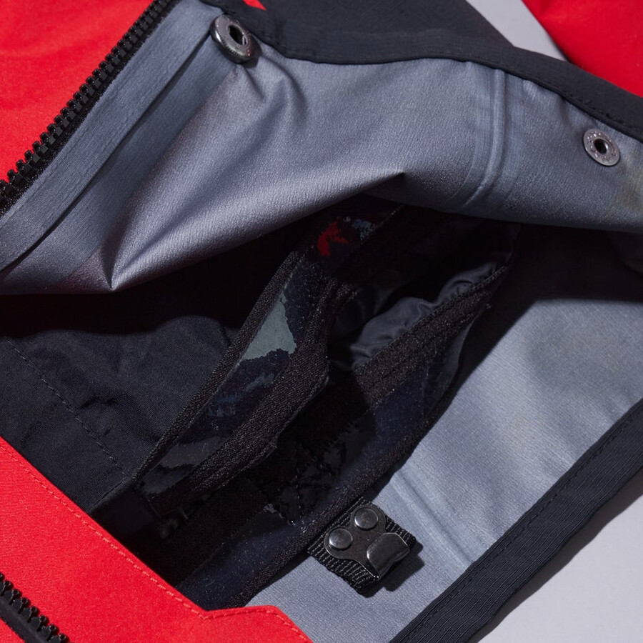 los hombres del mtn guía de gore-tex pro pantalón negrorojo berghaus