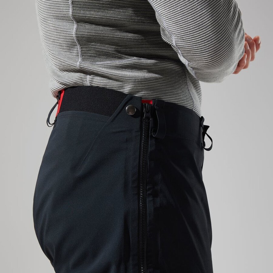 los hombres del mtn guía de gore-tex pro pantalón negrorojo berghaus