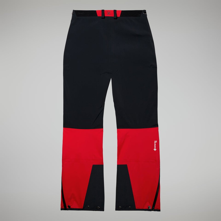 los hombres del mtn guía de gore-tex pro pantalón negrorojo berghaus