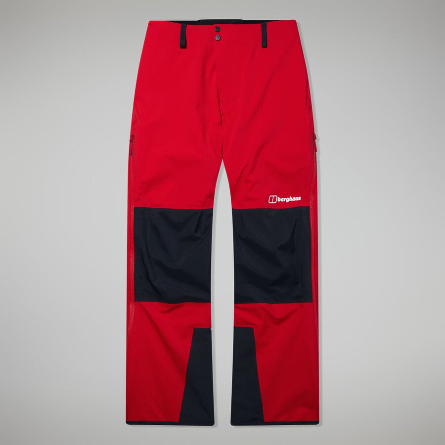 los hombres del mtn buscador de gore-tex pantalón rojonegro berghaus