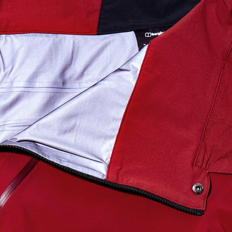 los hombres del mtn areté descender de gore-tex pantalones bib - rojo oscuronegro berghaus