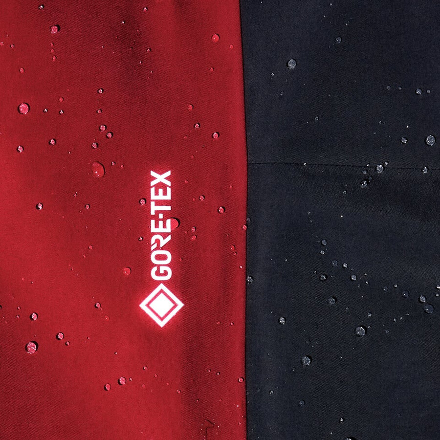 los hombres del mtn areté descender de gore-tex pantalones bib - rojo oscuronegro berghaus