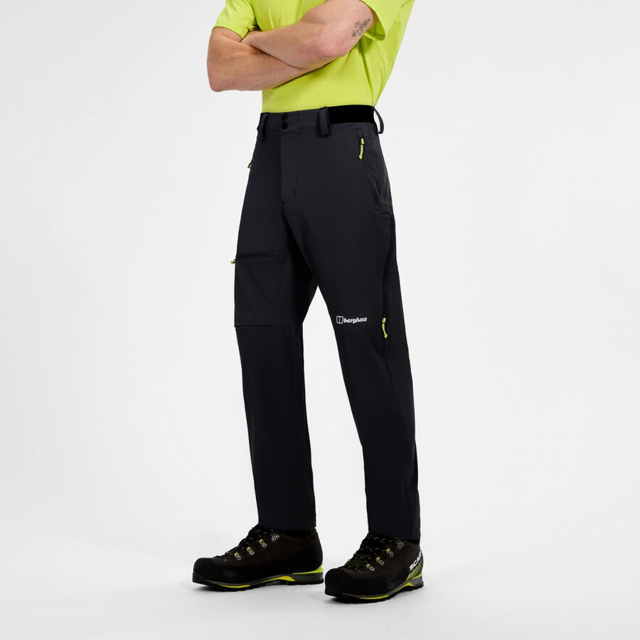 los hombres del mtn guía alpino pantalón negro berghaus