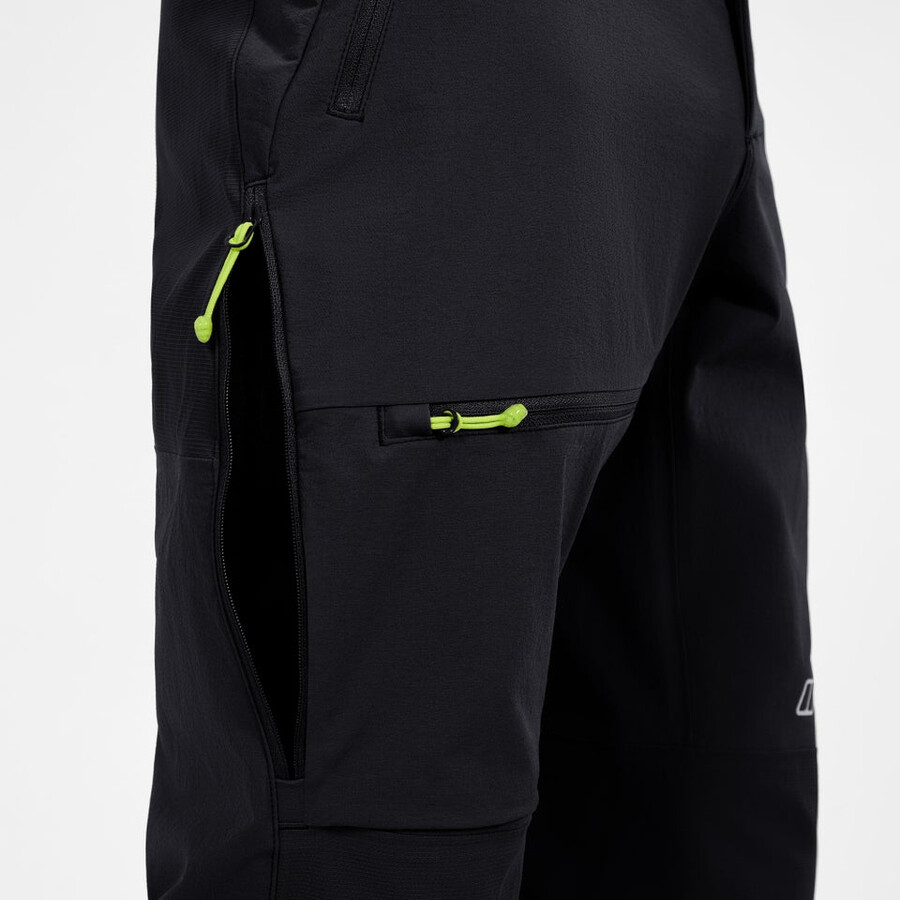 los hombres del mtn guía alpino pantalón negro berghaus