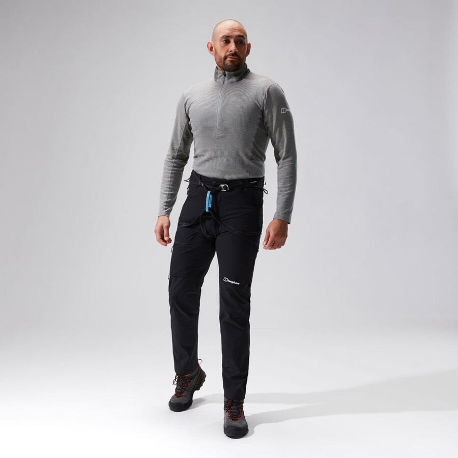 los hombres del mtn guía alpino pantalón negro berghaus
