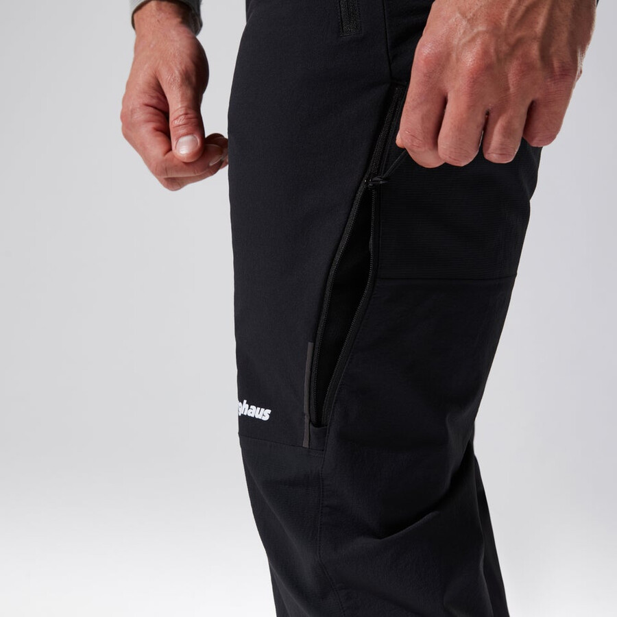 los hombres del mtn guía alpino pantalón negro berghaus