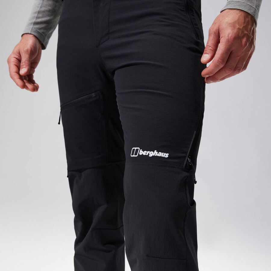 los hombres del mtn guía alpino pantalón negro berghaus