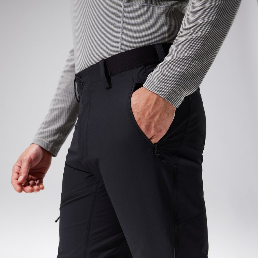los hombres del mtn guía alpino pantalón negro berghaus