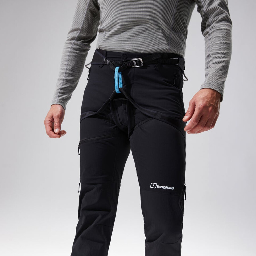 los hombres del mtn guía alpino pantalón negro berghaus