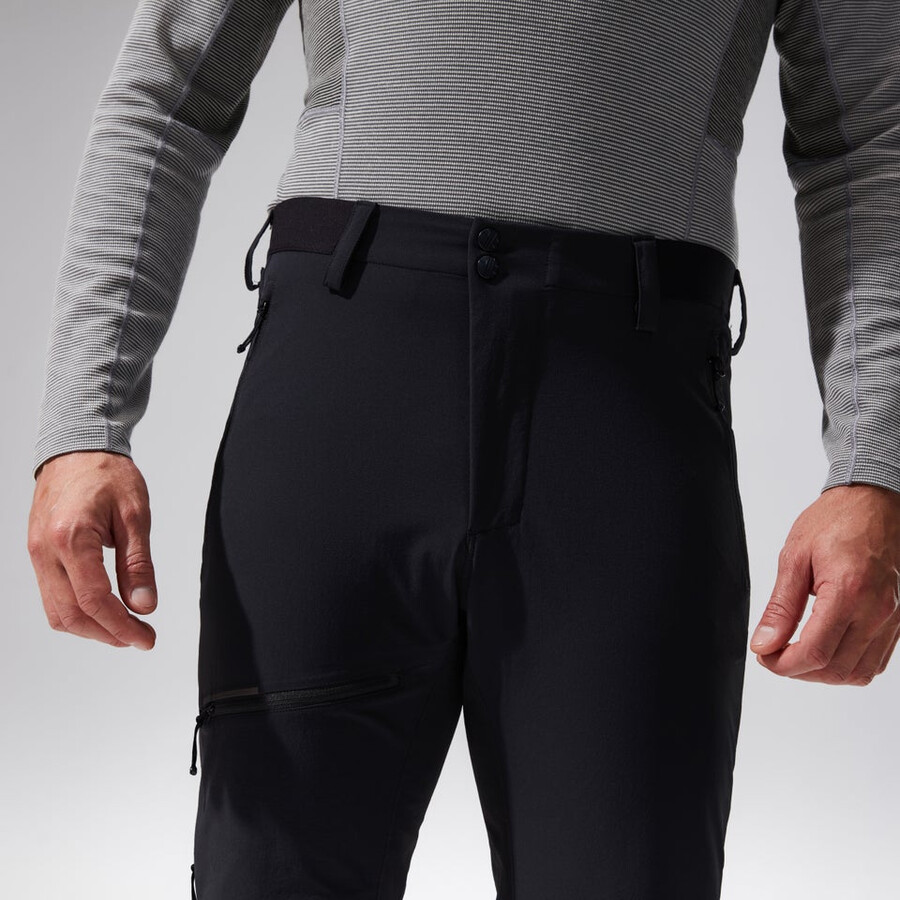 los hombres del mtn guía alpino pantalón negro berghaus