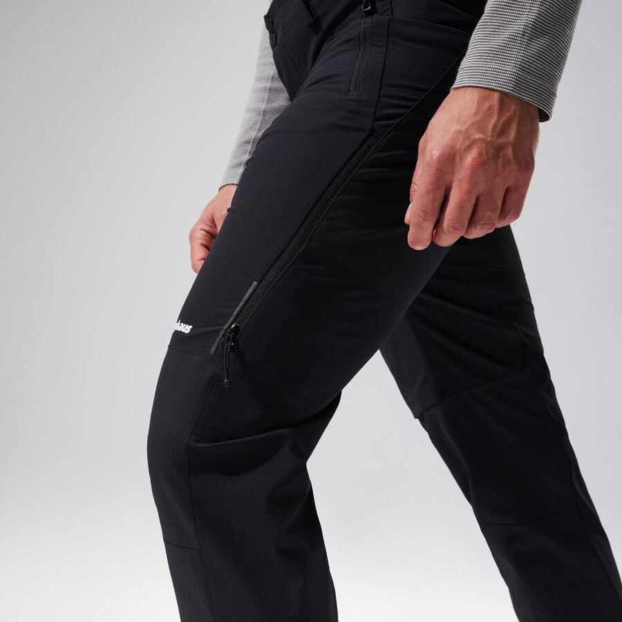 los hombres del mtn guía alpino pantalón negro berghaus