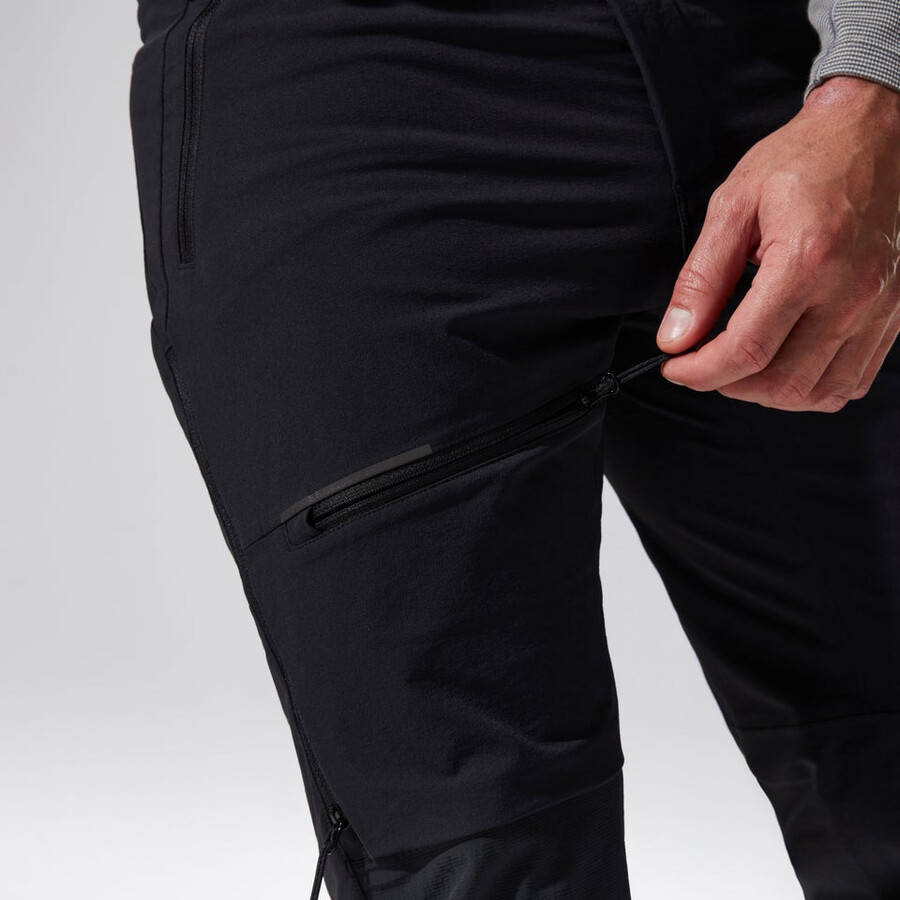 los hombres del mtn guía alpino pantalón negro berghaus