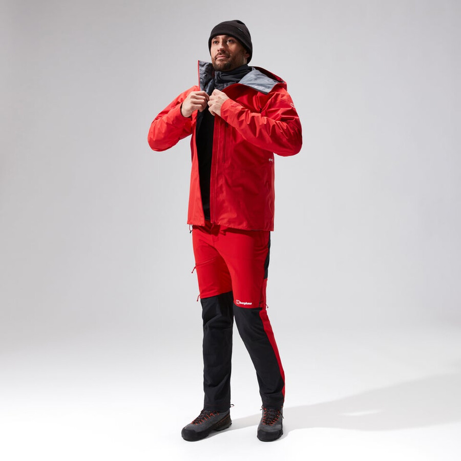 los hombres del mtn guía alpino pantalón rojonegro berghaus