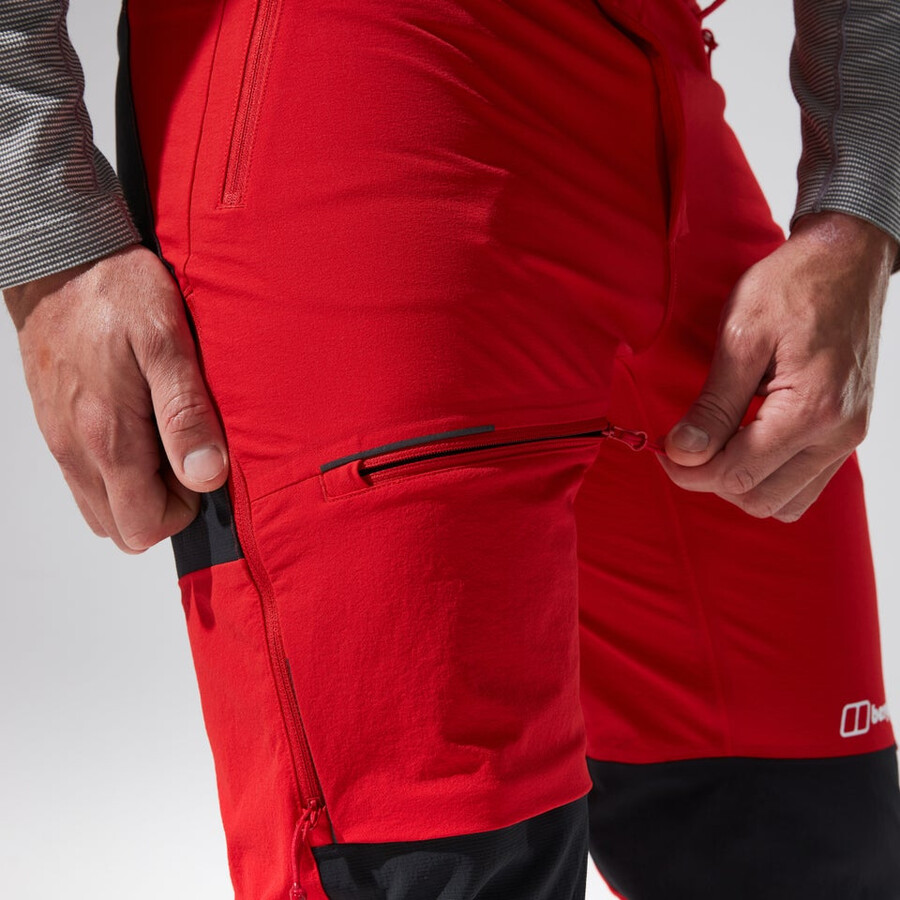 los hombres del mtn guía alpino pantalón rojonegro berghaus