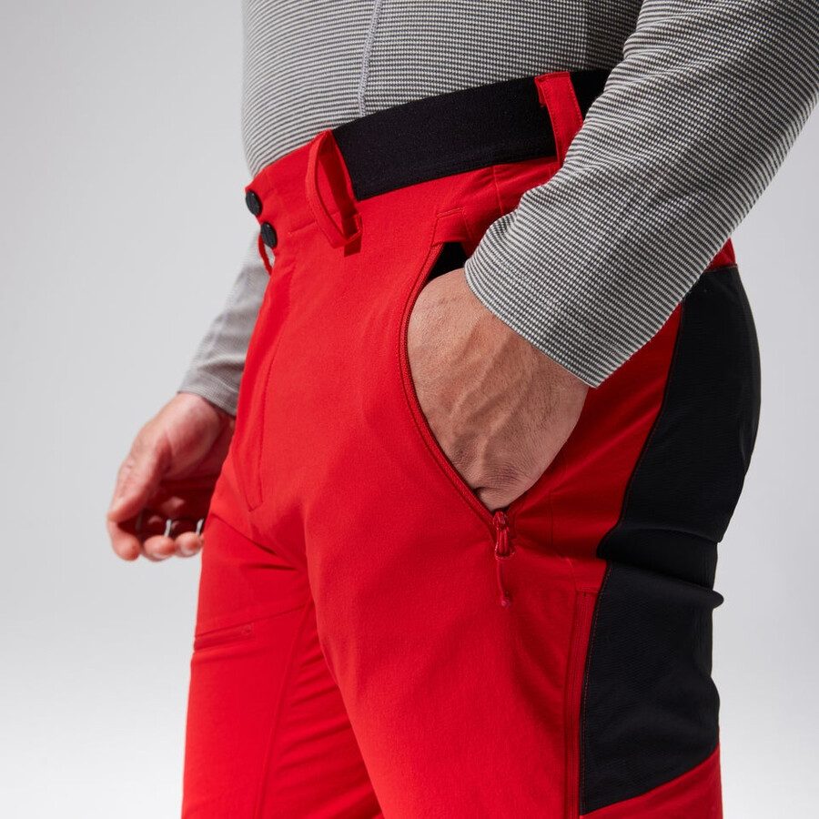 los hombres del mtn guía alpino pantalón rojonegro berghaus