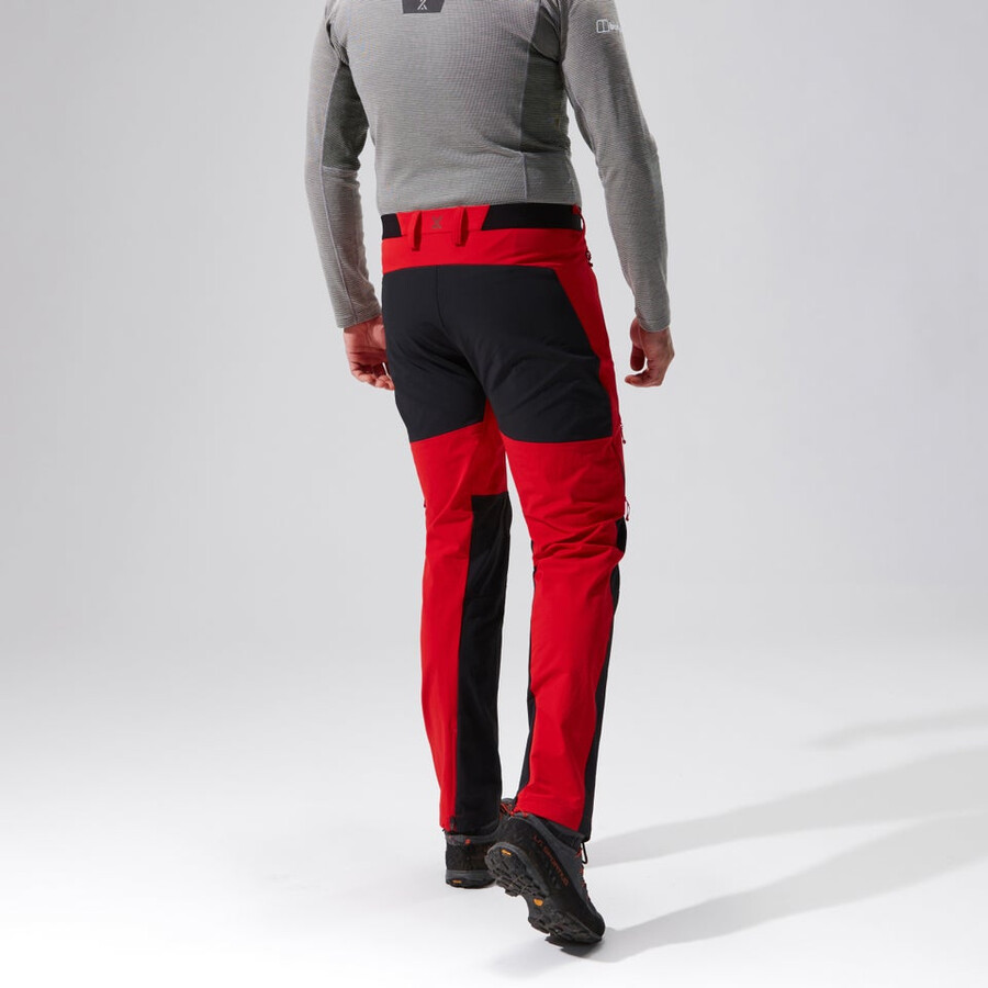 los hombres del mtn guía alpino pantalón rojonegro berghaus