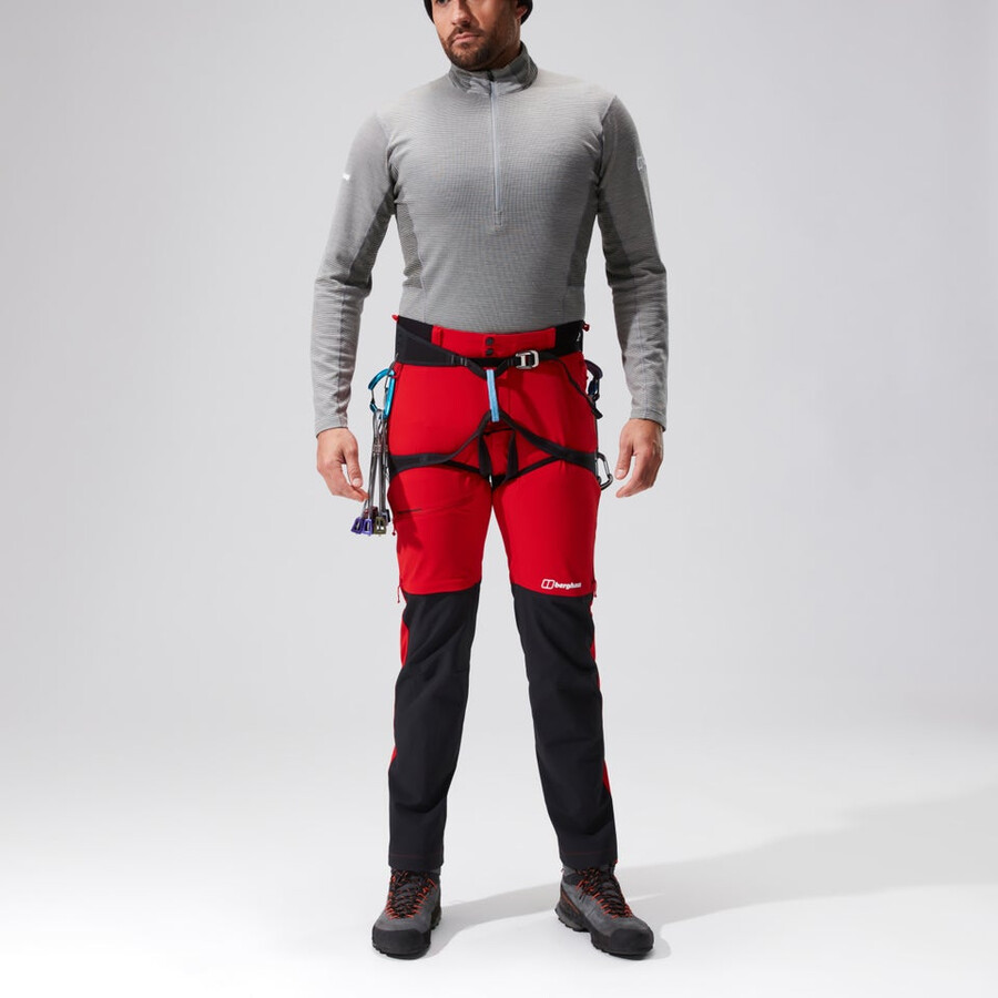 los hombres del mtn guía alpino pantalón rojonegro berghaus