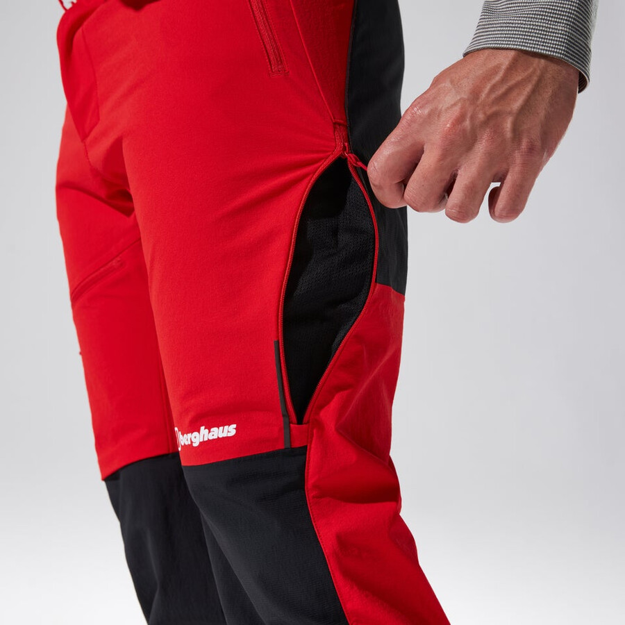 los hombres del mtn guía alpino pantalón rojonegro berghaus