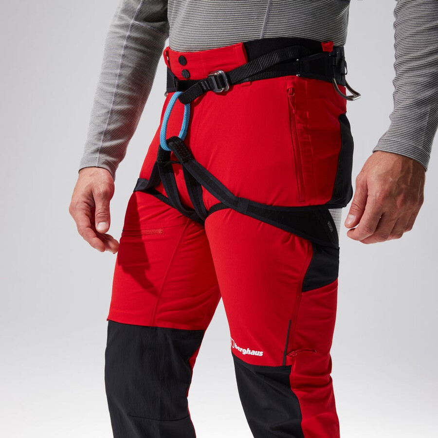 los hombres del mtn guía alpino pantalón rojonegro berghaus