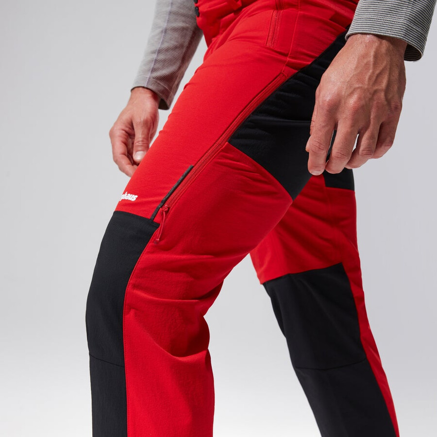 los hombres del mtn guía alpino pantalón rojonegro berghaus