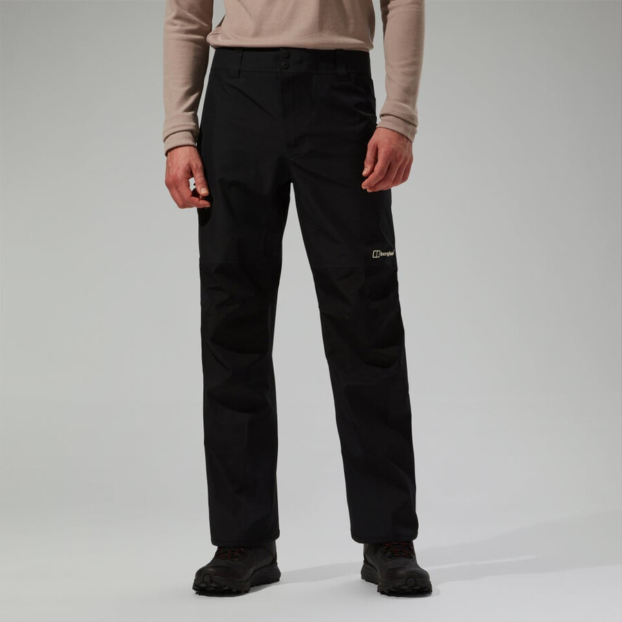 los hombres ridge-buscador de gore-tex impermeable pantalón negro berghaus