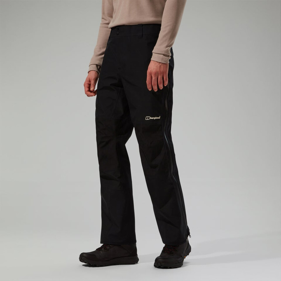 los hombres ridge-buscador de gore-tex impermeable pantalón negro berghaus