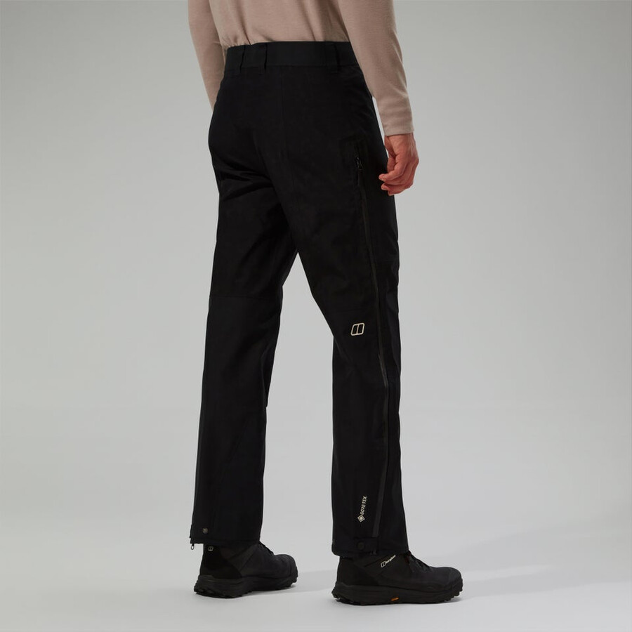 los hombres ridge-buscador de gore-tex impermeable pantalón negro berghaus