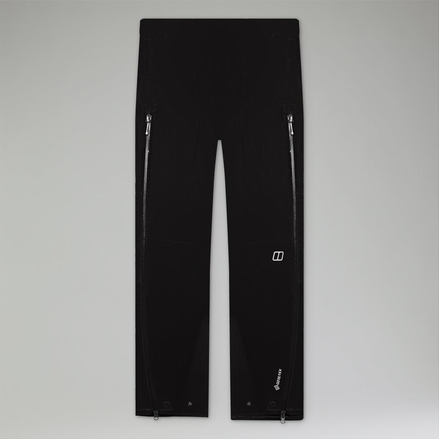 los hombres ridge-buscador de gore-tex impermeable pantalón negro berghaus