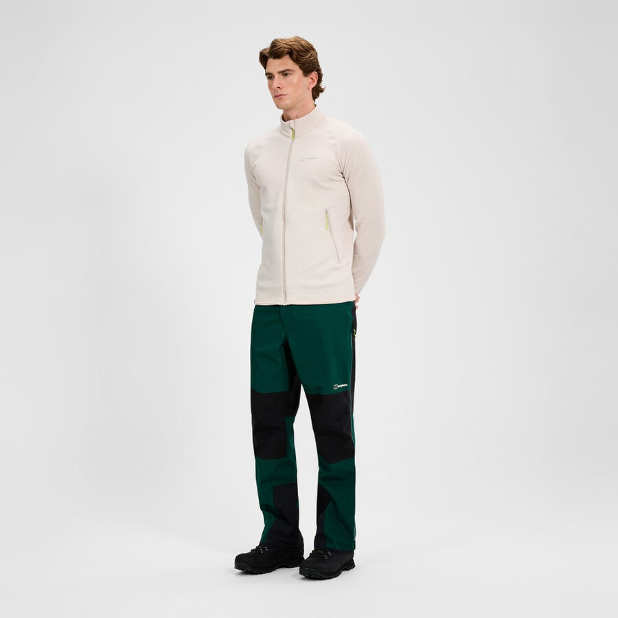 los hombres ridge-buscador impermeable pantalón negro - verdenegro berghaus