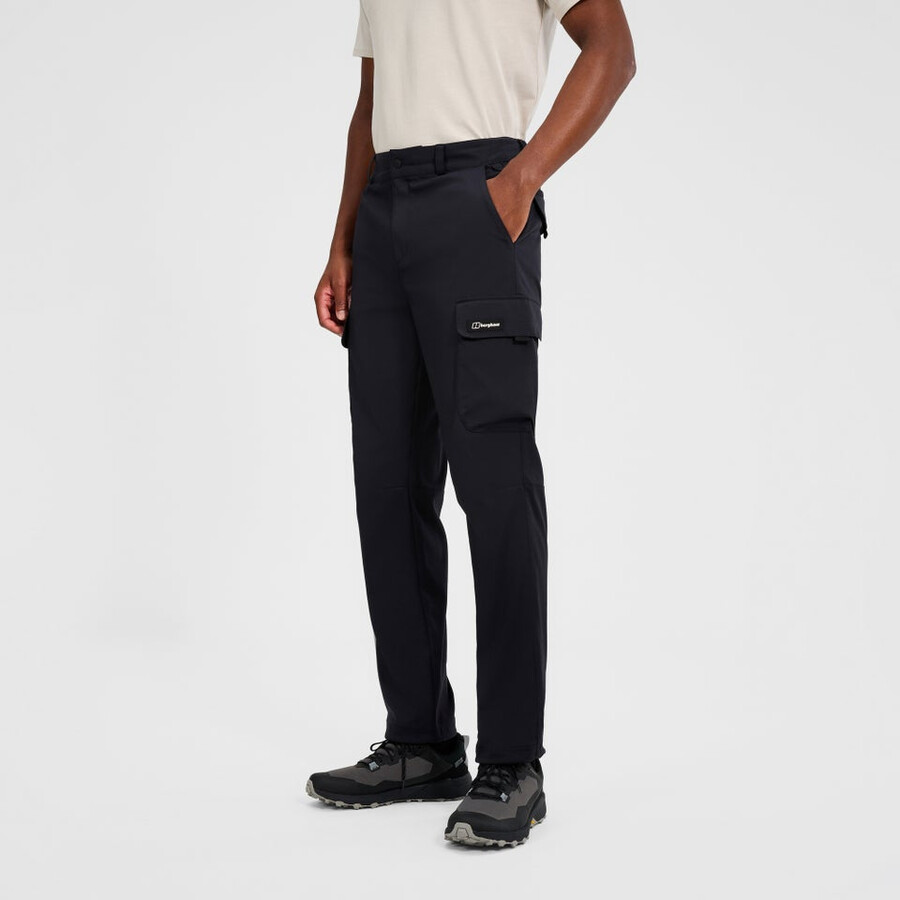 los hombres cotidianas de la carga pantalón negro berghaus