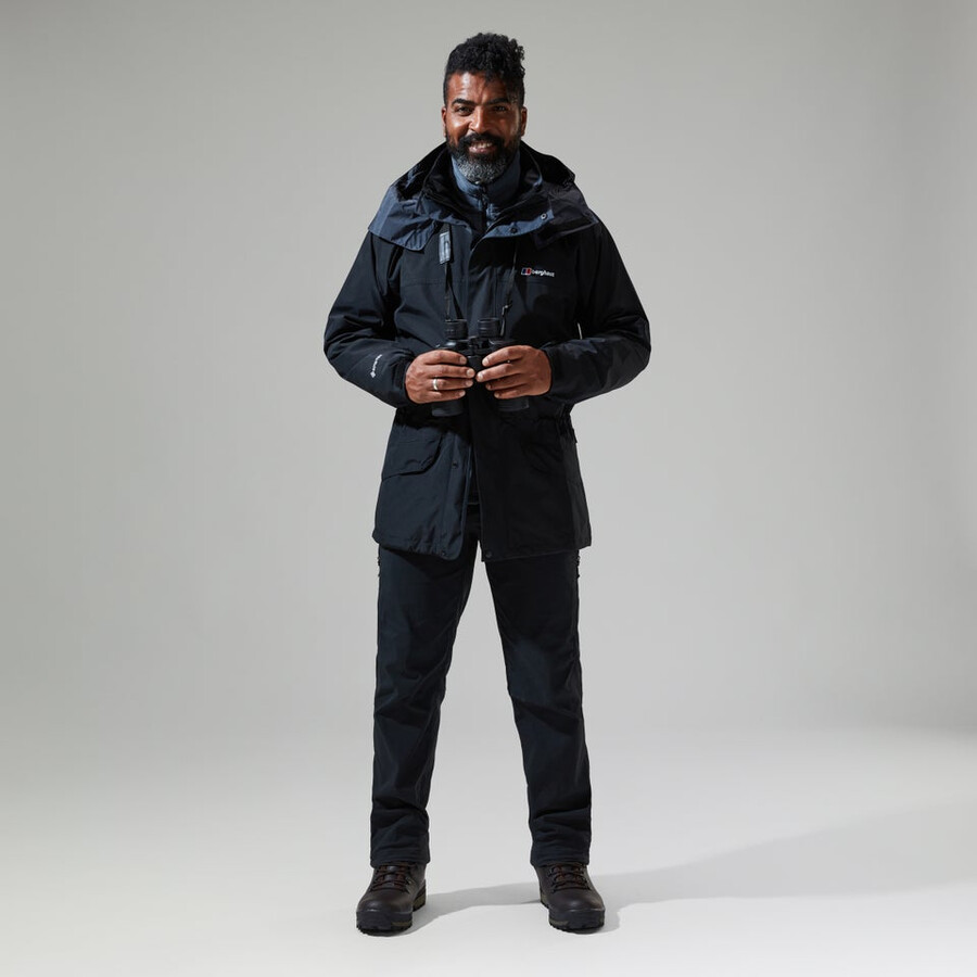los hombres de la cornisa de gore-tex interactivo de la chaqueta - negro berghaus