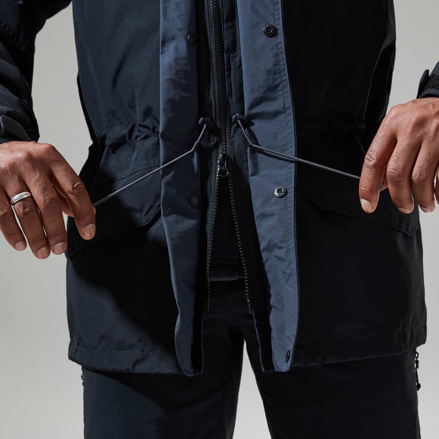 los hombres de la cornisa de gore-tex interactivo de la chaqueta - negro berghaus
