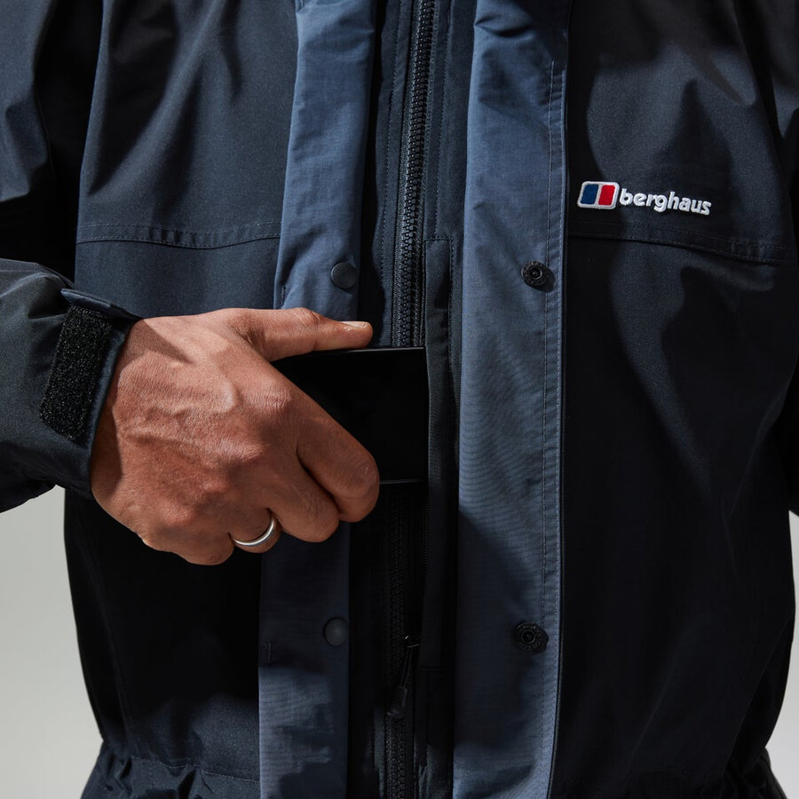 los hombres de la cornisa de gore-tex interactivo de la chaqueta - negro berghaus