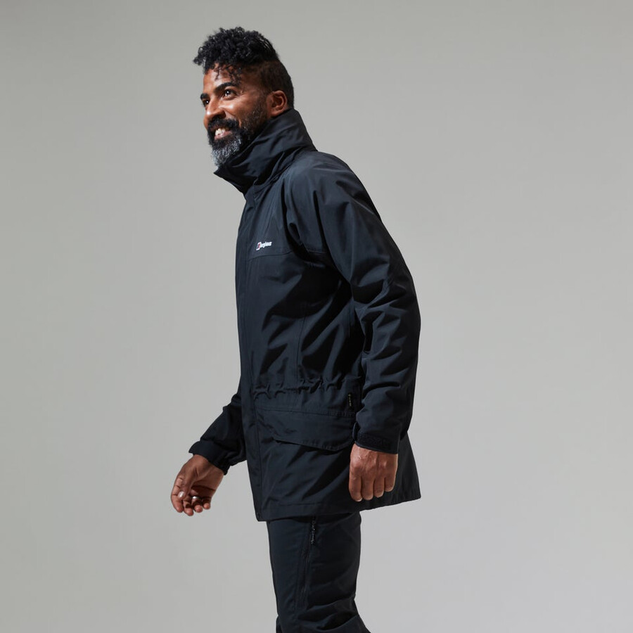 los hombres de la cornisa de gore-tex interactivo de la chaqueta - negro berghaus