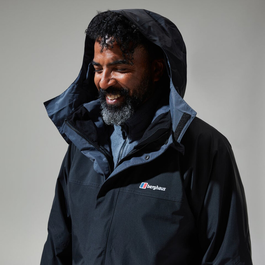 los hombres de la cornisa de gore-tex interactivo de la chaqueta - negro berghaus