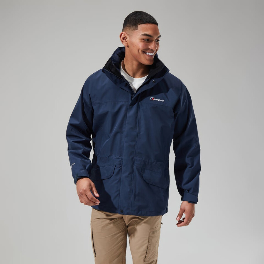 los hombres de la cornisa de gore-tex interactivo de la chaqueta - azul oscuro berghaus