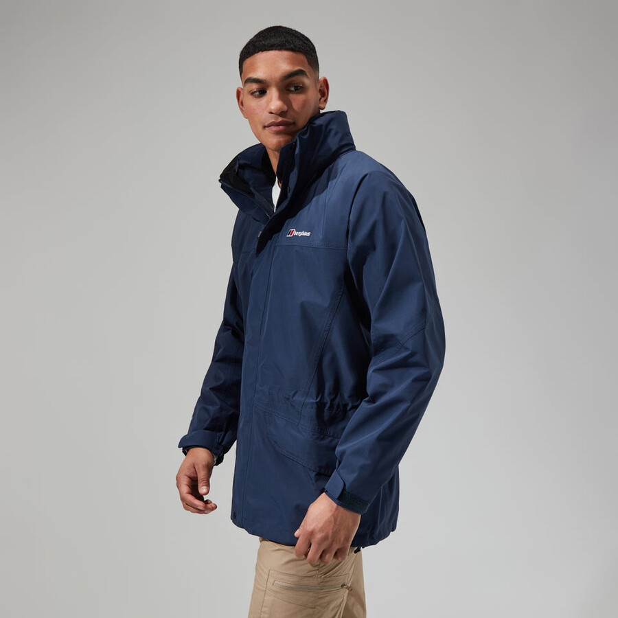 los hombres de la cornisa de gore-tex interactivo de la chaqueta - azul oscuro berghaus