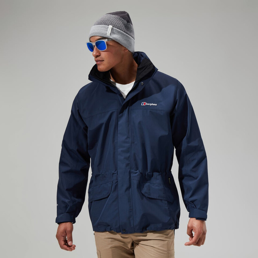 los hombres de la cornisa de gore-tex interactivo de la chaqueta - azul oscuro berghaus