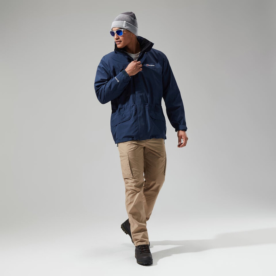 los hombres de la cornisa de gore-tex interactivo de la chaqueta - azul oscuro berghaus