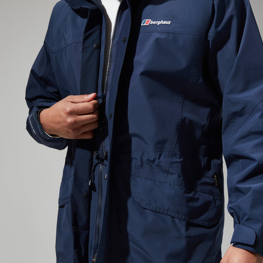 los hombres de la cornisa de gore-tex interactivo de la chaqueta - azul oscuro berghaus
