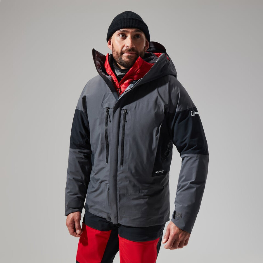 los hombres del mtn guía de gore-tex pro chaqueta grisnegro berghaus