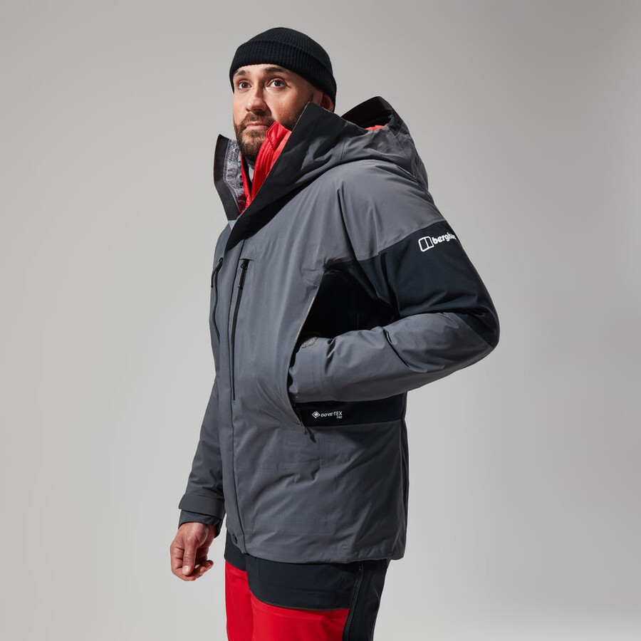 los hombres del mtn guía de gore-tex pro chaqueta grisnegro berghaus