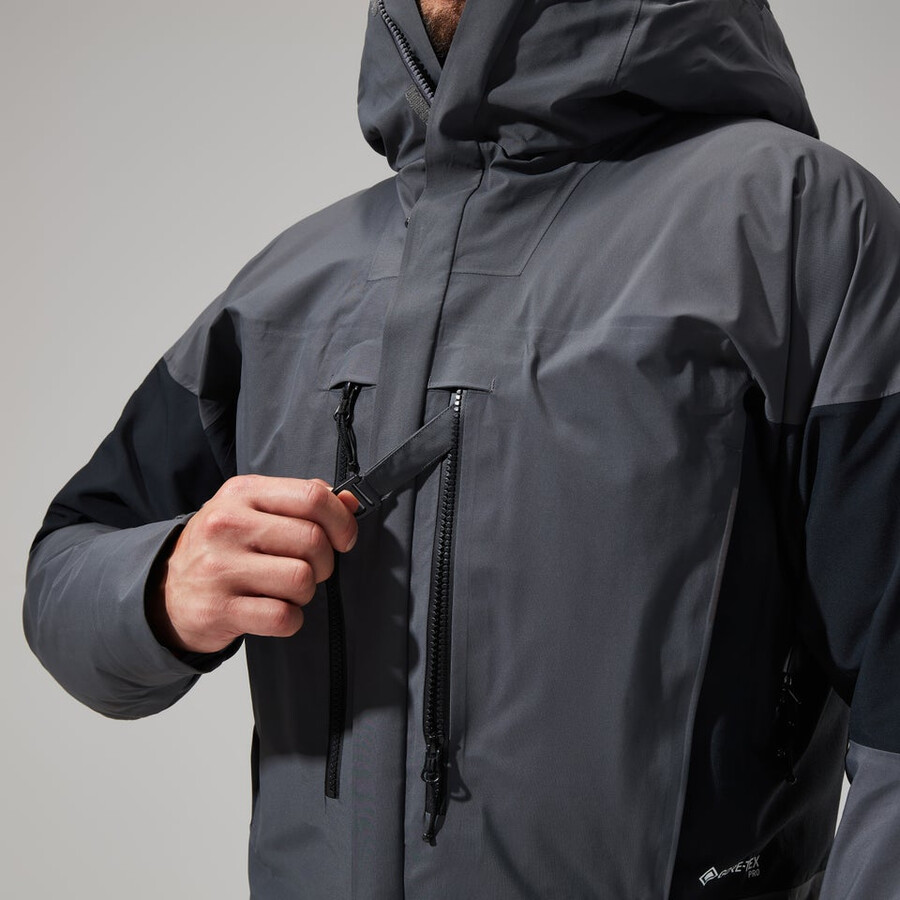los hombres del mtn guía de gore-tex pro chaqueta grisnegro berghaus